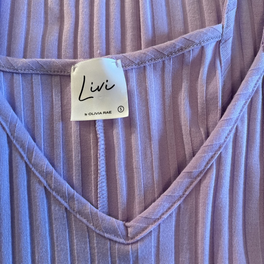 Olivia Rae Lilac Ribbed Dress Set - Picture 2 of 3